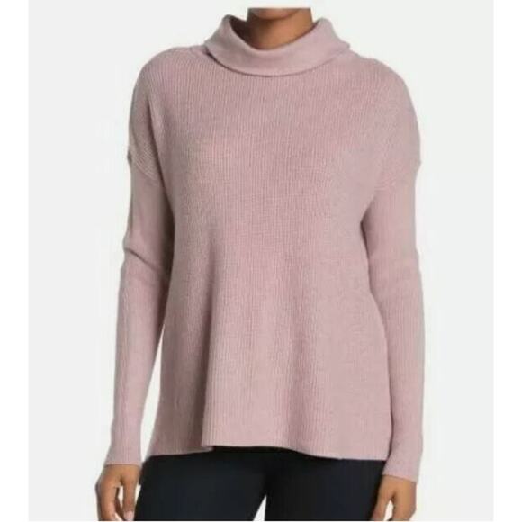 Devotion by Cyrus Women's Cowl Neck Ribbed Tunic Sweater in Orchid Haze XLarge - Picture 1 of 3